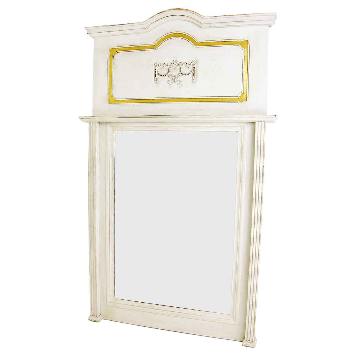 Lola White and Gold Wall Mirror- Celline Home