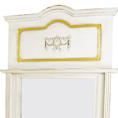 Lola White and Gold Wall Mirror- Celline Home