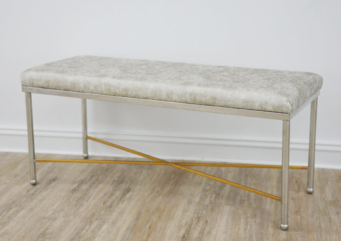 Luke Silver and Gold Bench- Celline Home