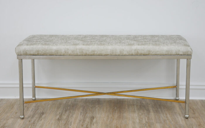 Luke Silver and Gold Bench- Celline Home