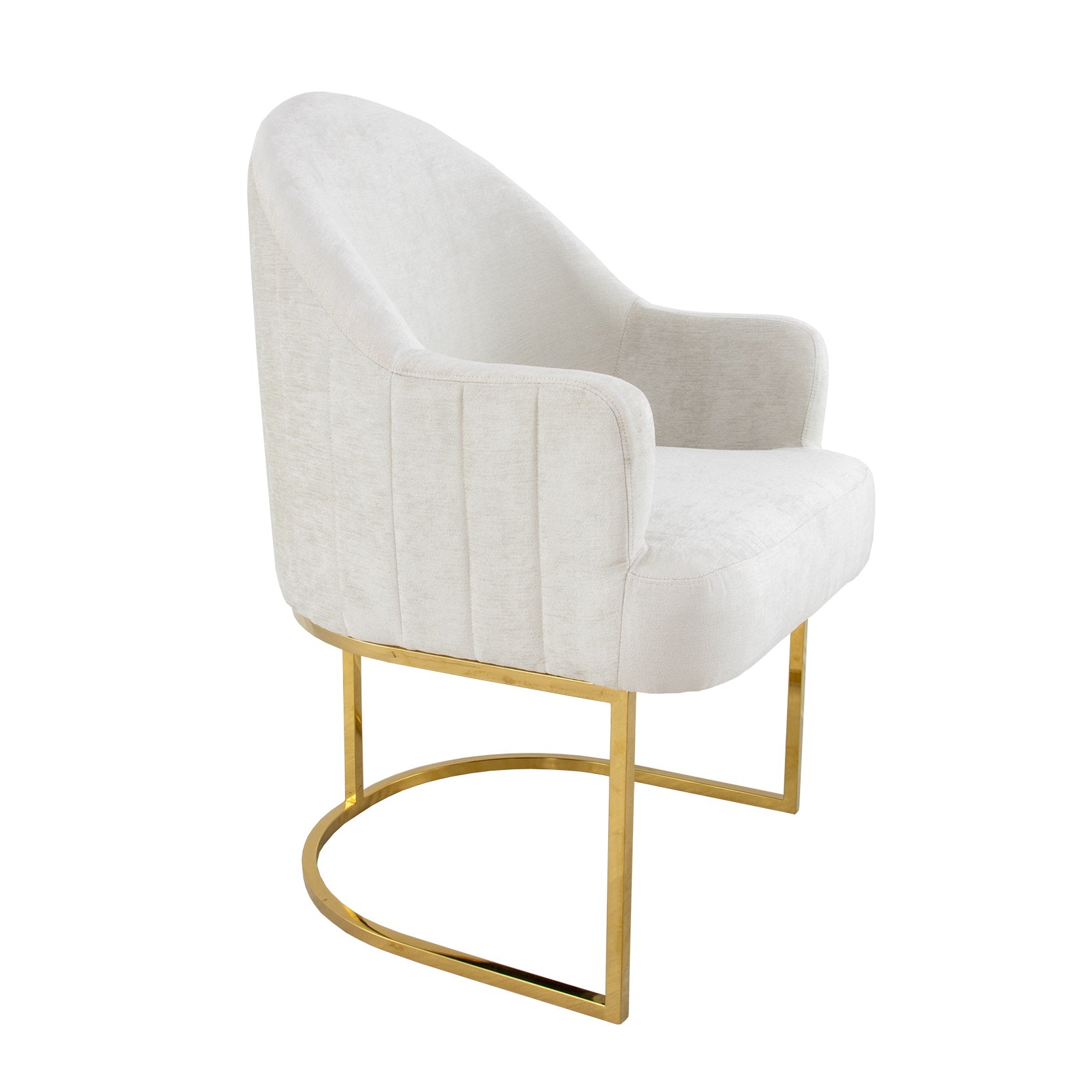 Milano Gold Chair Grey- Celline Home