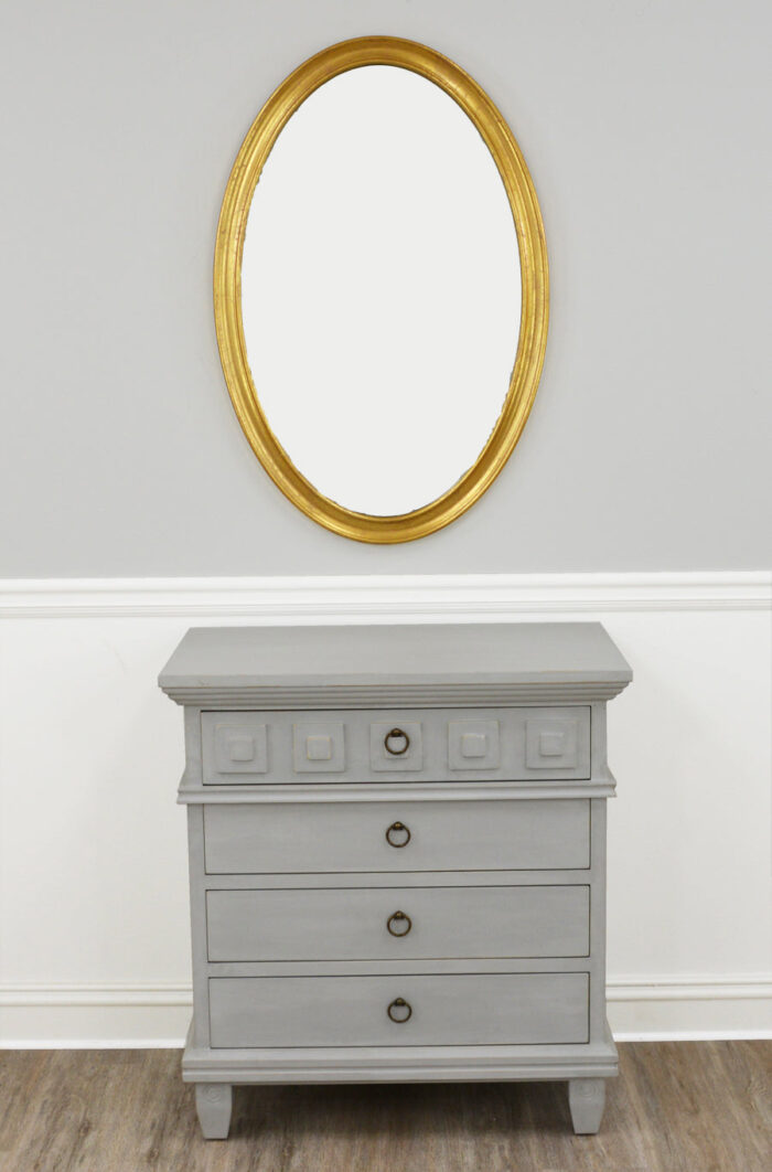 Macon Oval Gold Mirror- Celline Home