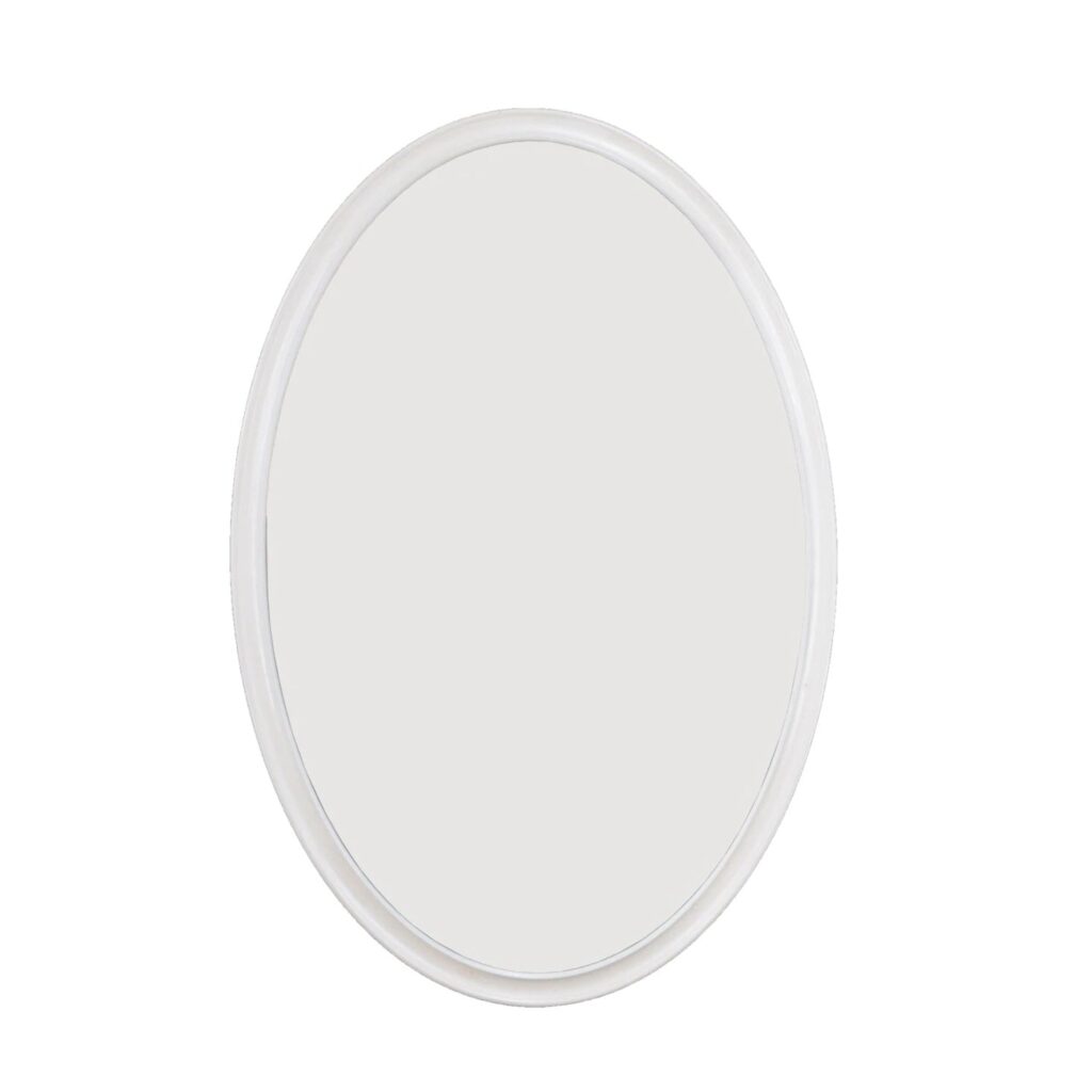 Macon White Oval Mirror- Celline Home