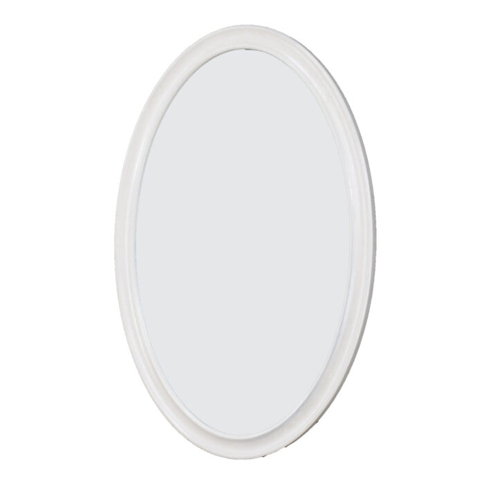 Macon White Oval Mirror- Celline Home