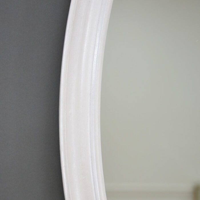 Macon White Oval Mirror- Celline Home