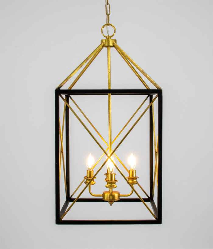 Megan Black and Gold Lantern- Celline Home