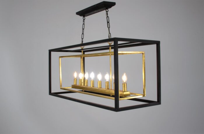 Melissa Rectangular Black and Gold Light