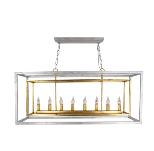 Melissa Rectangular Silver and Gold Light