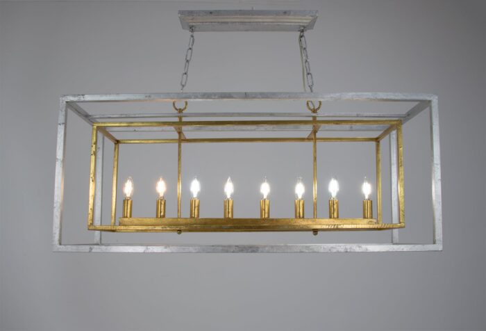 Melissa Rectangular Silver and Gold Light