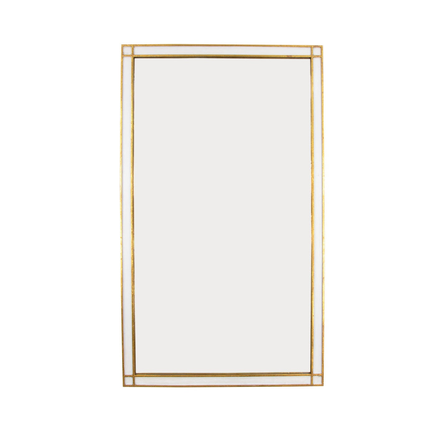 Mindy White and Gold Mirror- Celline Home