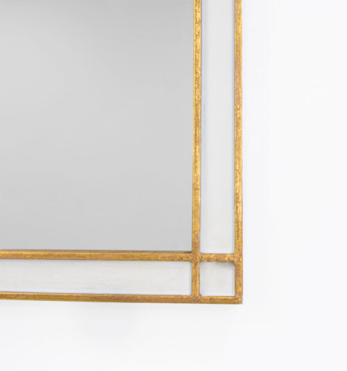 Mindy White and Gold Mirror- Celline Home