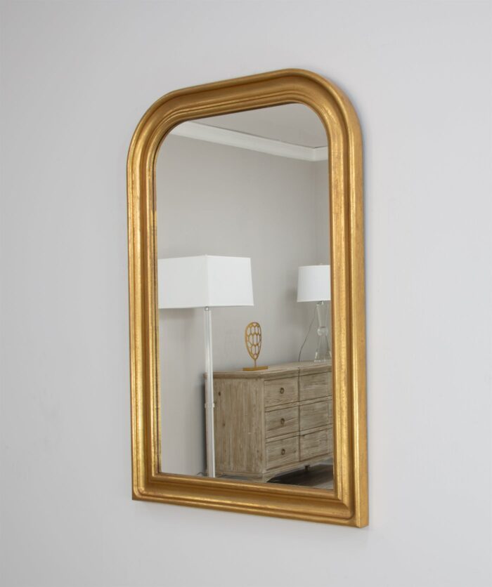 Ova Gold Leaf Louis Philippe Mirror- Celline Home