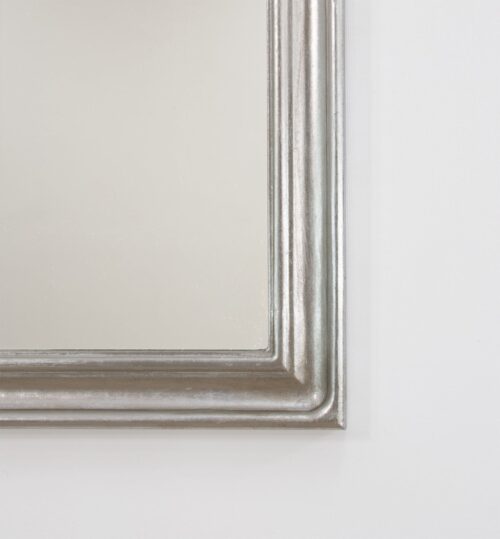 Ova Silver Leaf Louis Philippe Mirror- Celline Home