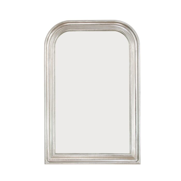 Ova Silver Leaf Louis Philippe Mirror- Celline Home