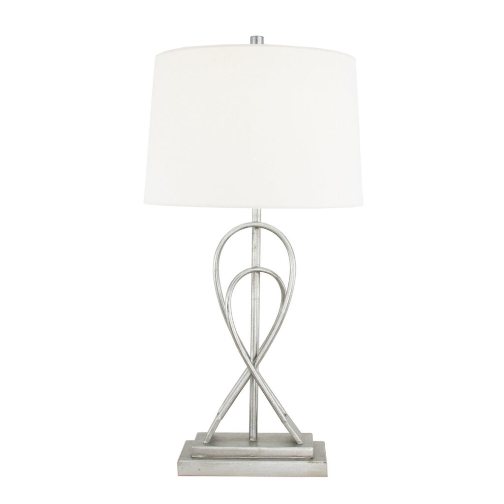 Panama Silver Rectangle Table Lamp- Celline Home