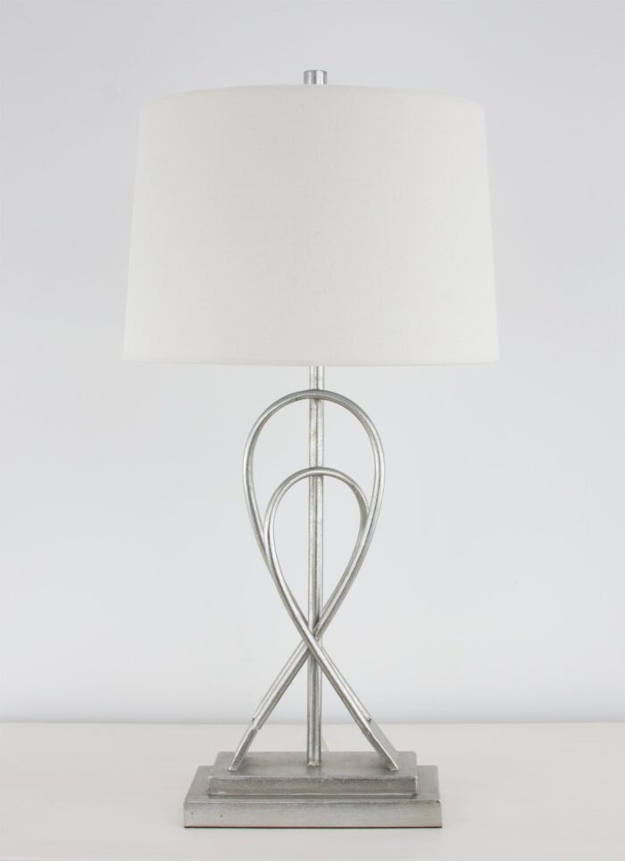 Panama Silver Rectangle Table Lamp- Celline Home