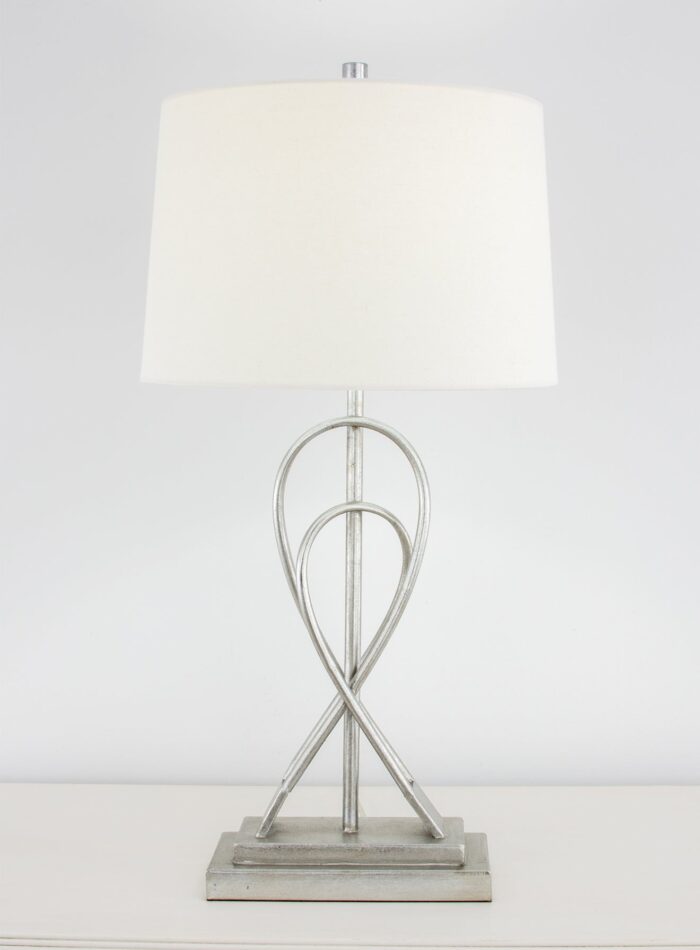 Panama Silver Rectangle Table Lamp- Celline Home