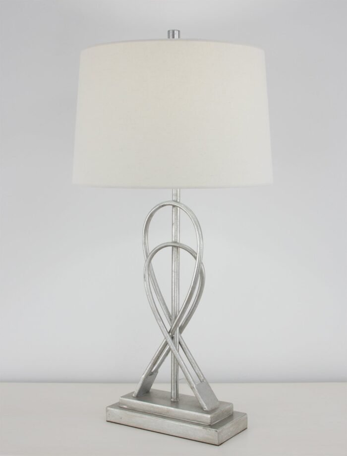 Panama Silver Rectangle Table Lamp- Celline Home