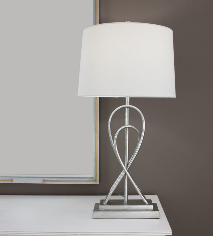 Panama Silver Rectangle Table Lamp- Celline Home