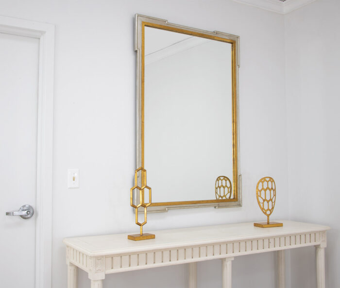 Pari Silver and Gold Wall Mirror- Celline Home