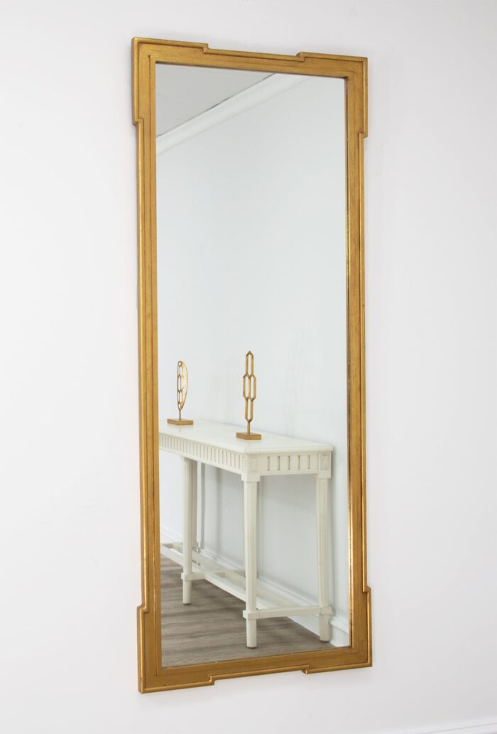 Parz Gold Leaf Floor Length Wall Mirror- Celline Home