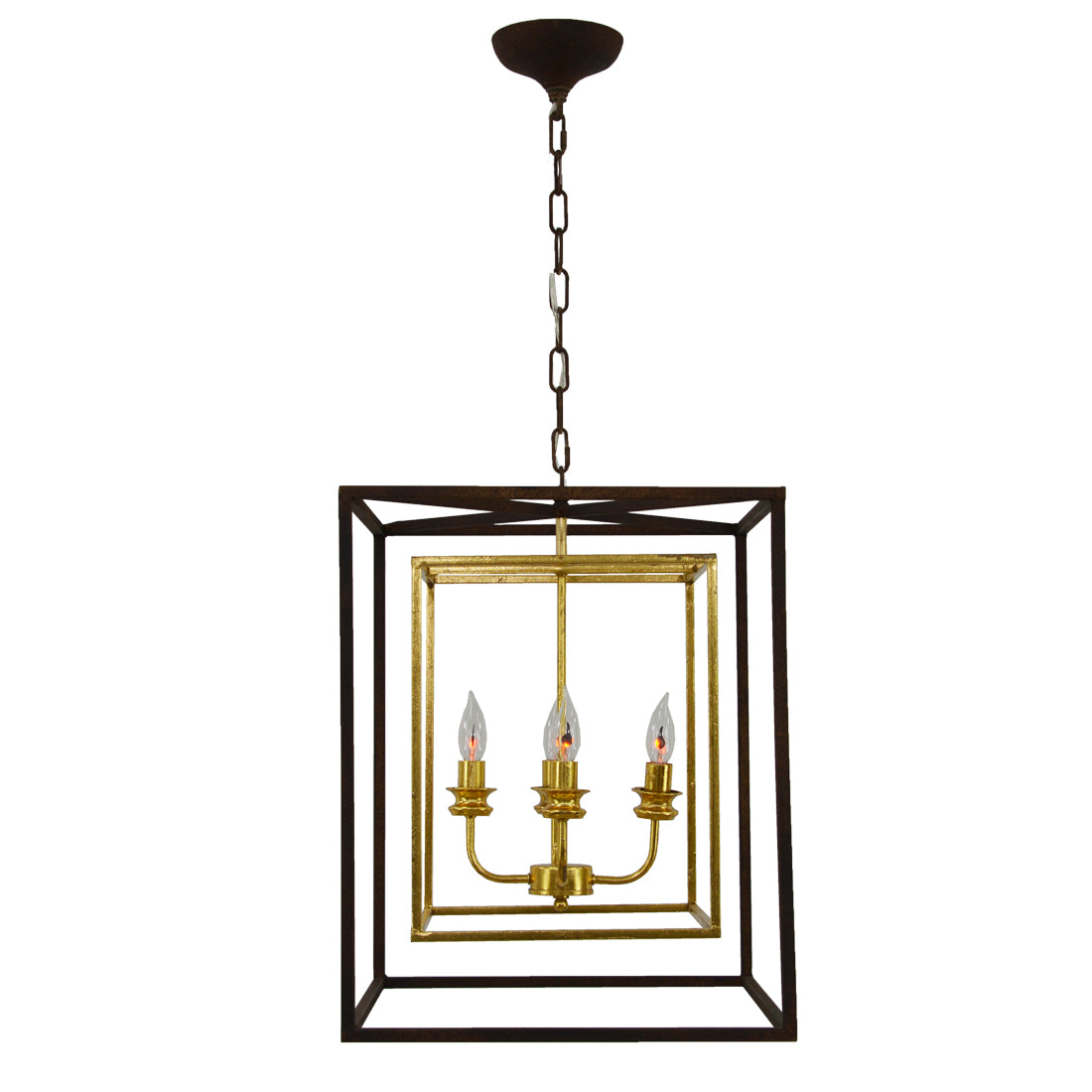 Sarah 4 Light Brown and Gold Fixture- Celline Home