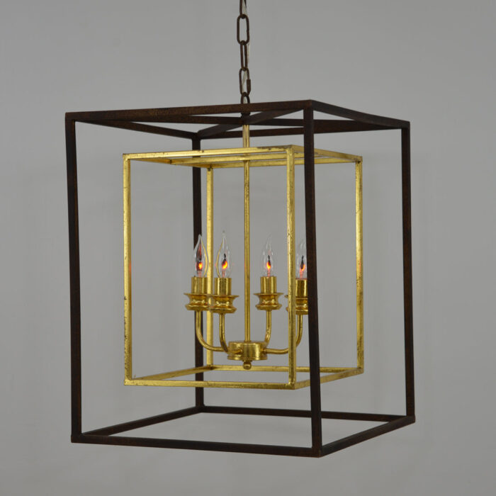 Sarah 4 Light Brown and Gold Fixture- Celline Home