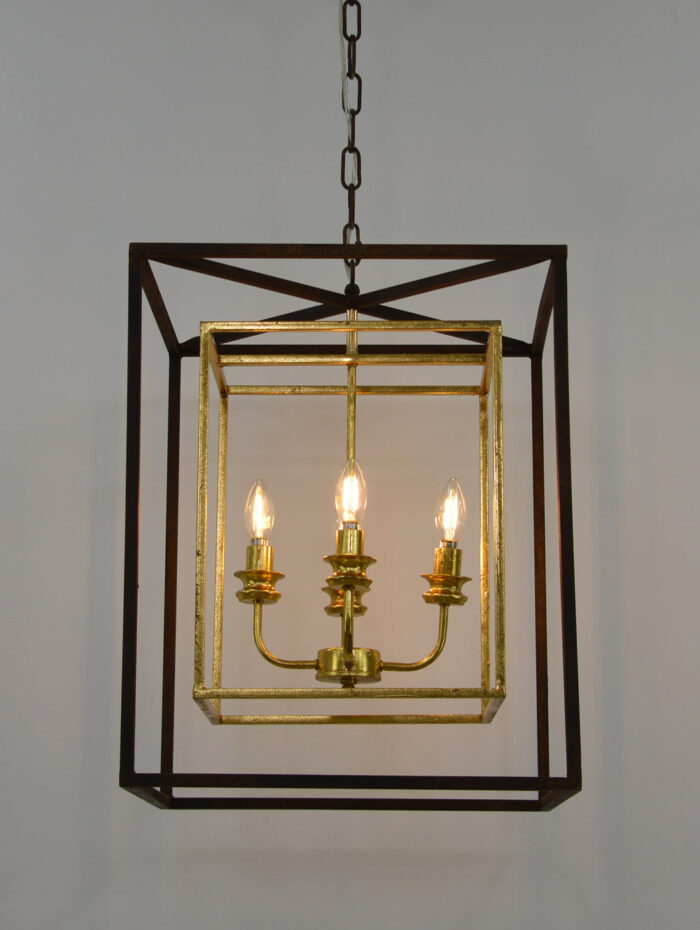 Sarah 4 Light Brown and Gold Fixture- Celline Home