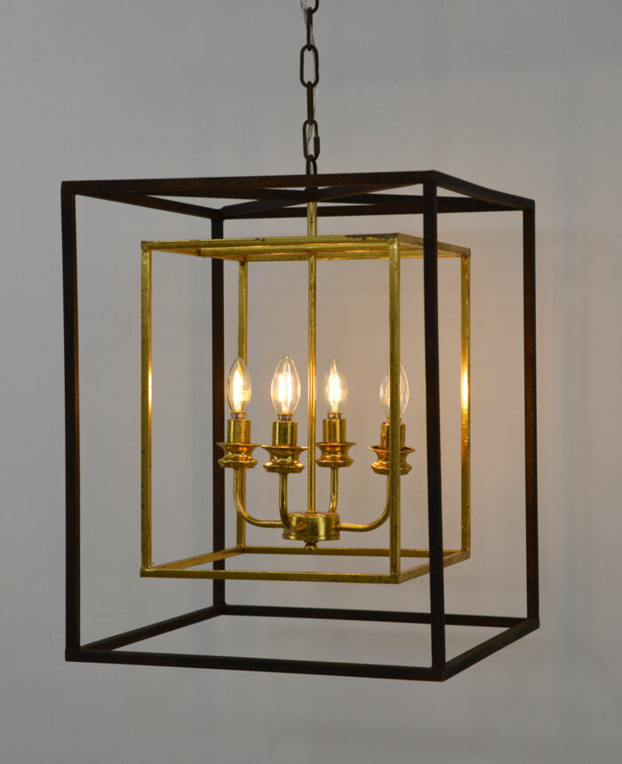 Sarah 4 Light Brown and Gold Fixture- Celline Home