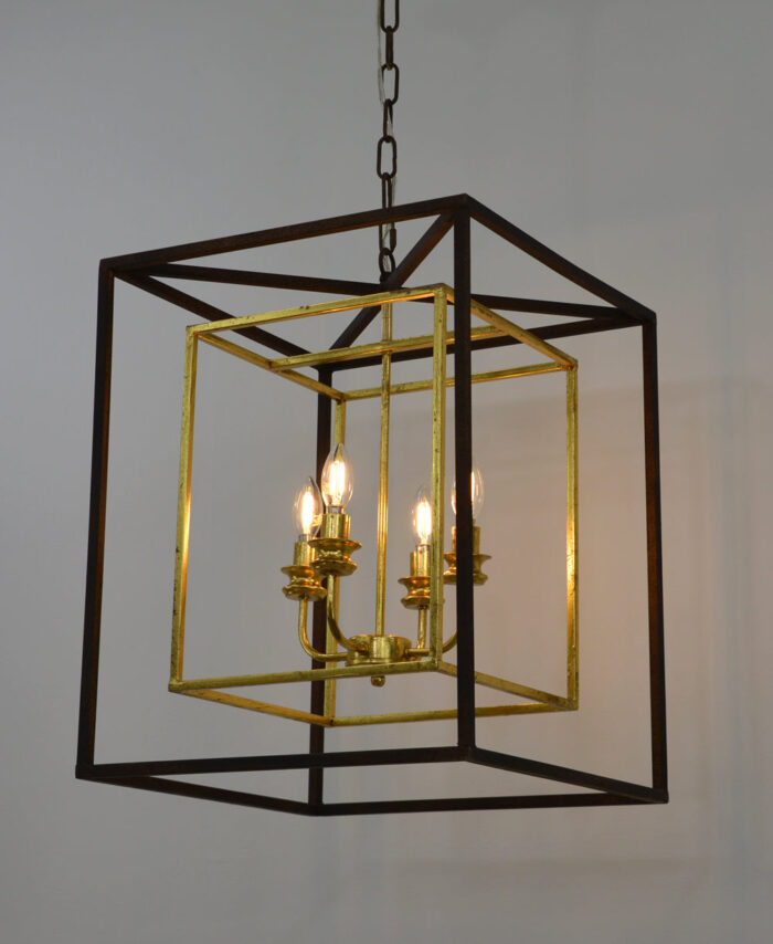 Sarah 4 Light Brown and Gold Fixture- Celline Home