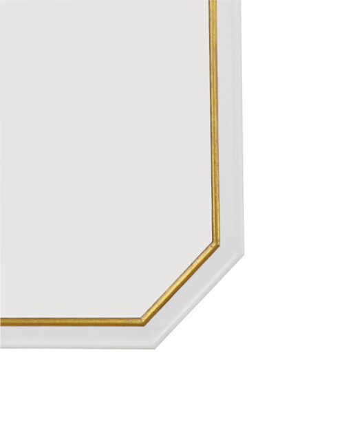 Selina White and Gold Wall Mirror- Celline Home