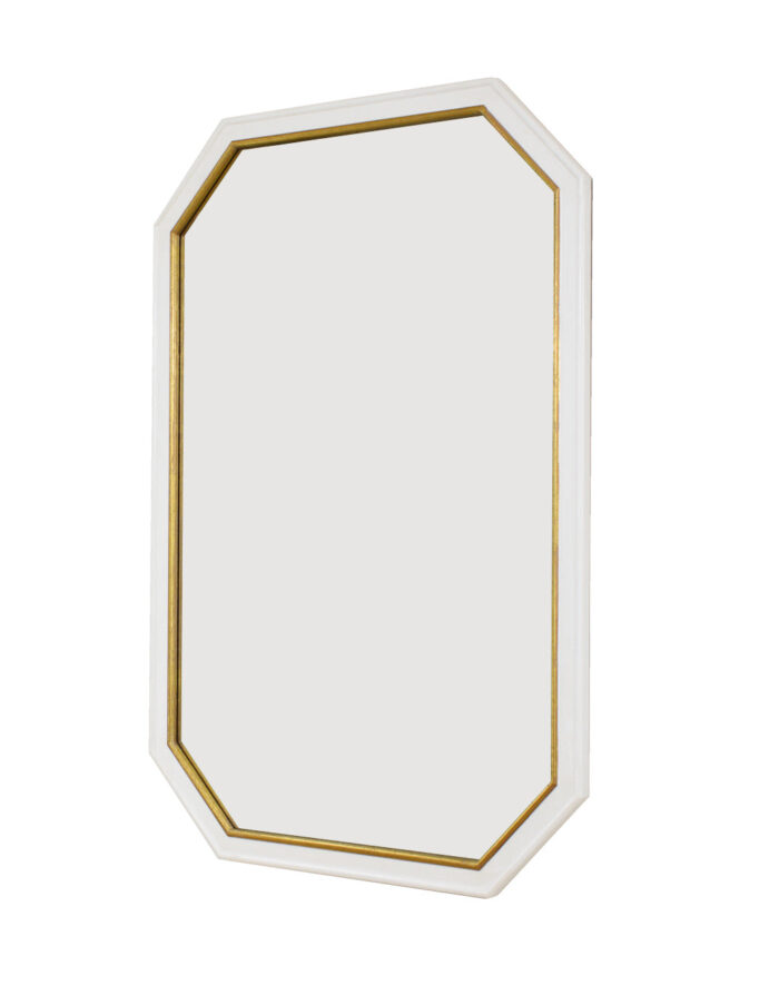 Selina White and Gold Wall Mirror- Celline Home