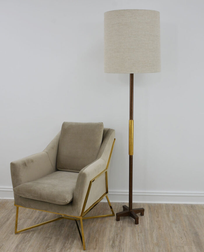 Seline Brown and Gold Floor Lamp