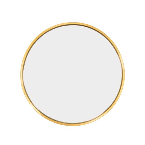 Senya Gold Leaf Round Mirror- Celline Home