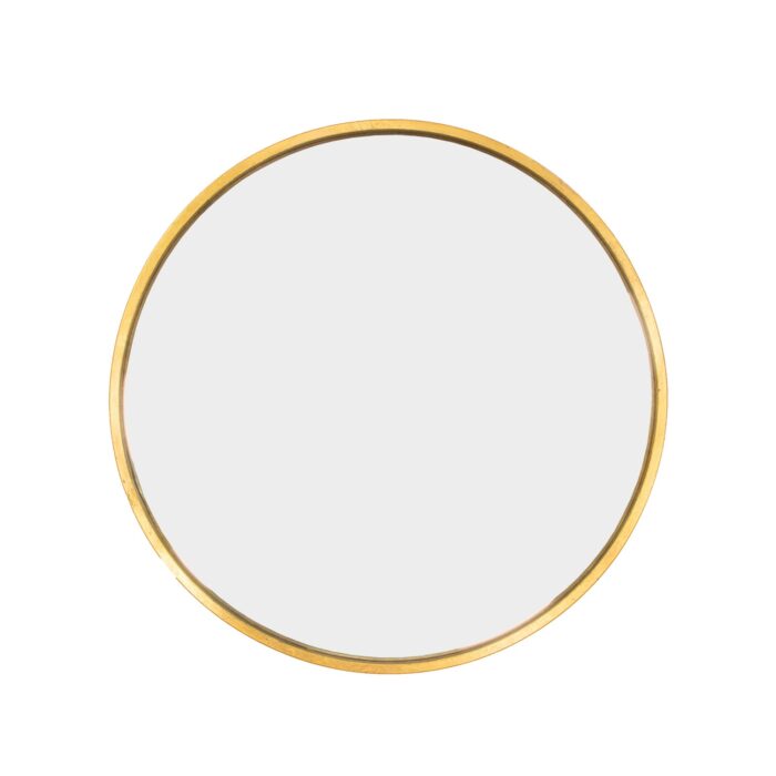 Senya Gold Leaf Round Mirror- Celline Home