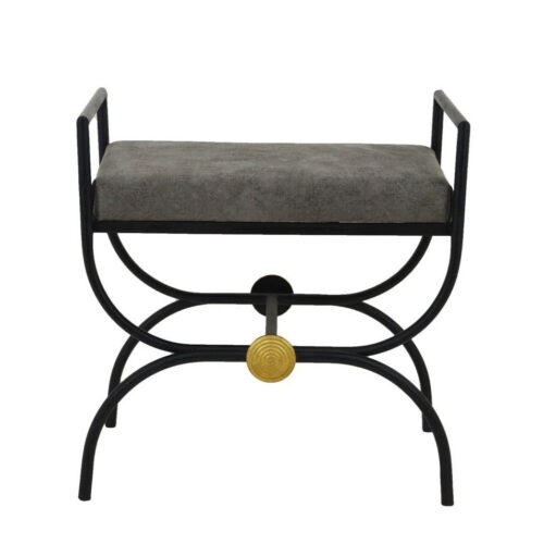 Sera Black and Gold Bench - Celline Home