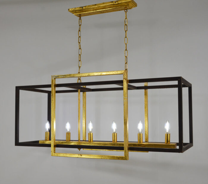 Soho 6 Light Rectangular Chandelier