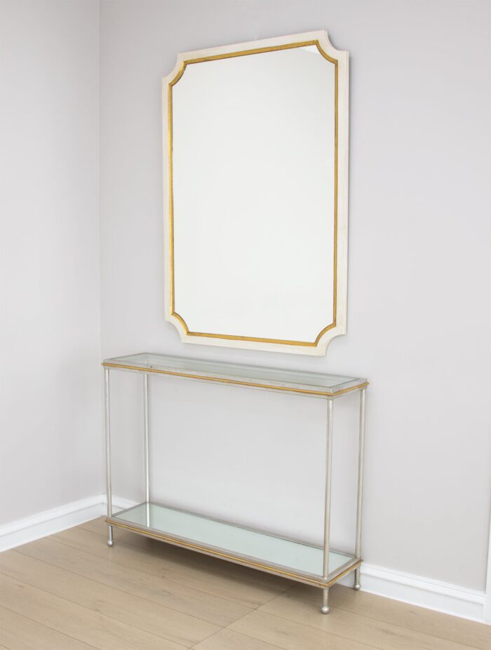 Tulip White and Gold Mirror- Celline Home