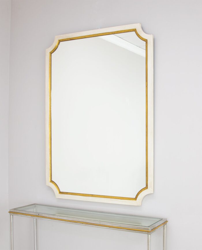 Tulip White and Gold Mirror- Celline Home