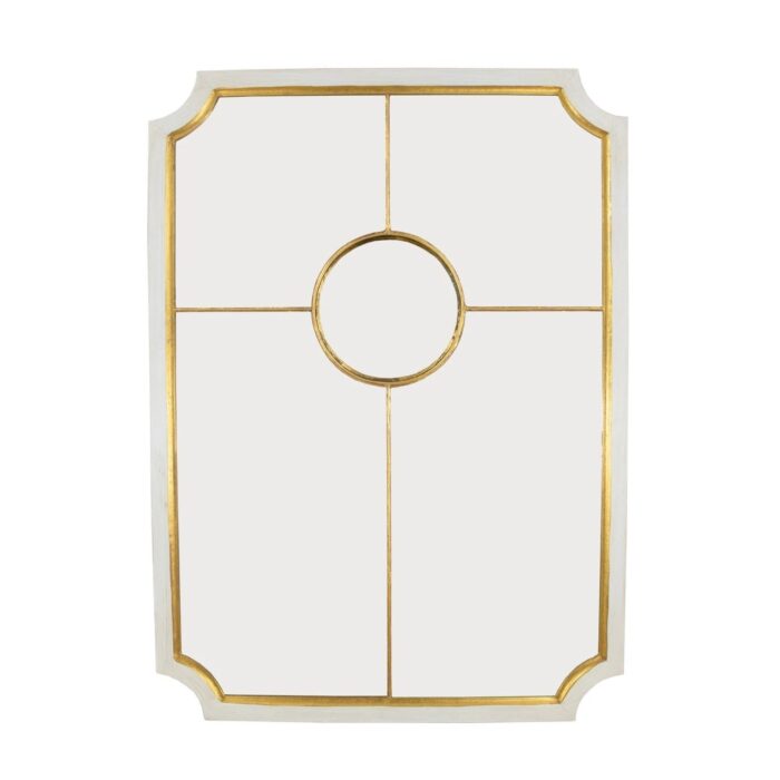 Tulip White and Gold Sectional Mirror- Celline Home