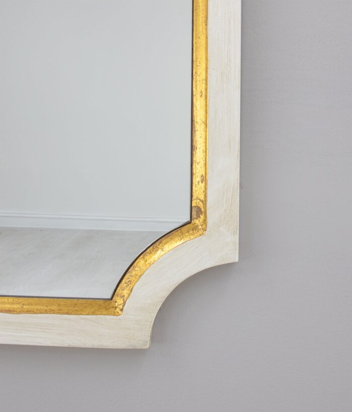 Tulip White and Gold Sectional Mirror- Celline Home