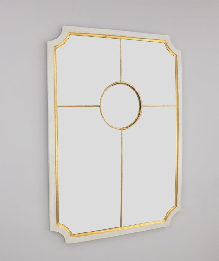 Tulip White and Gold Sectional Mirror- Celline Home