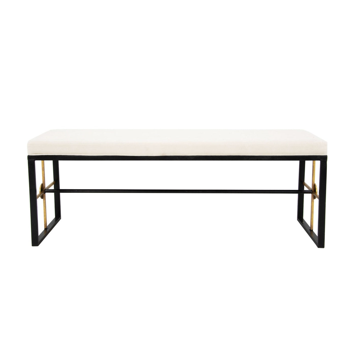 Venessa Black and Gold Bench- Celline Home