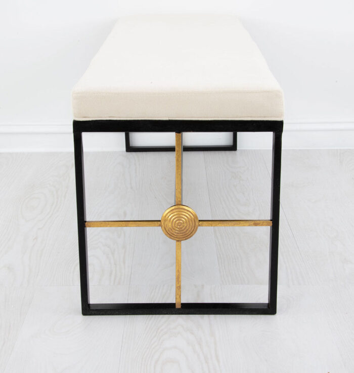 Venessa Black and Gold Bench- Celline Home