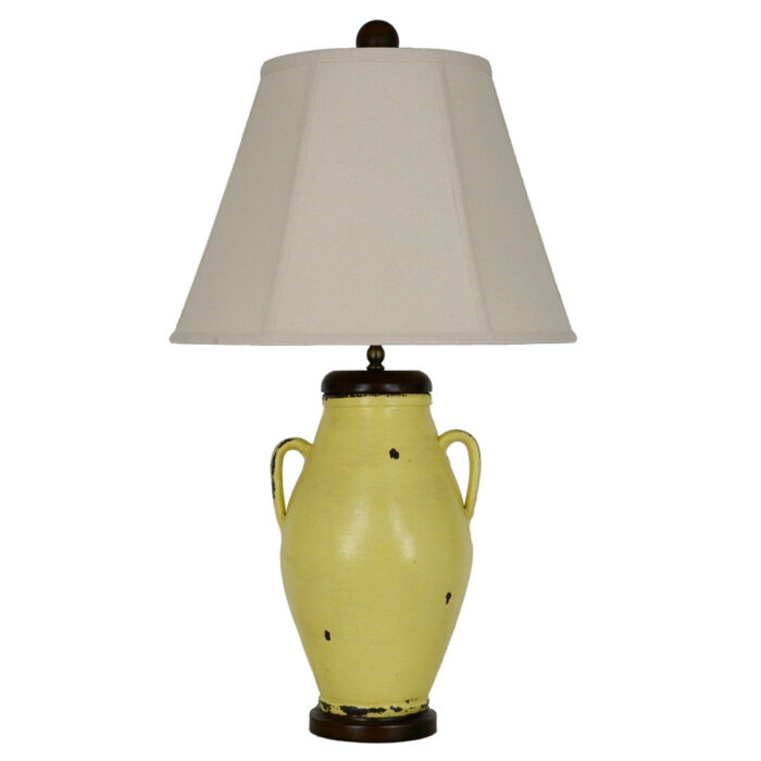 Hayes Yellow Pottery Table Lamp - Celline Home