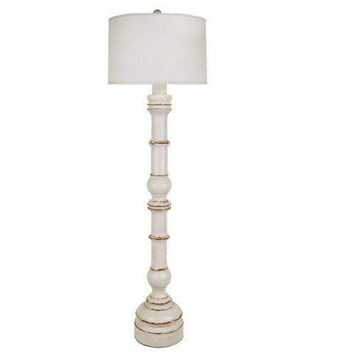 Big Ben White Wood Floor Lamp - Celline Home