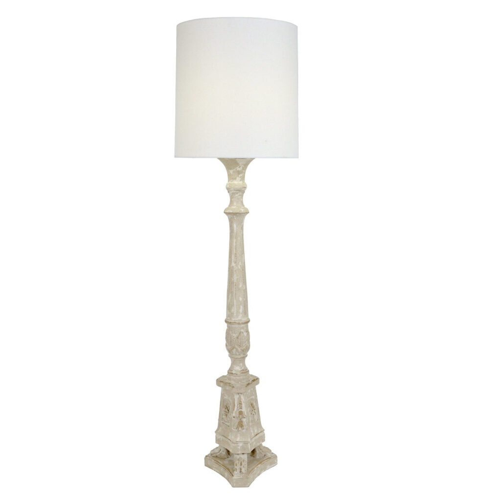 Martina Carved Wood Floor Lamp - Celline Home