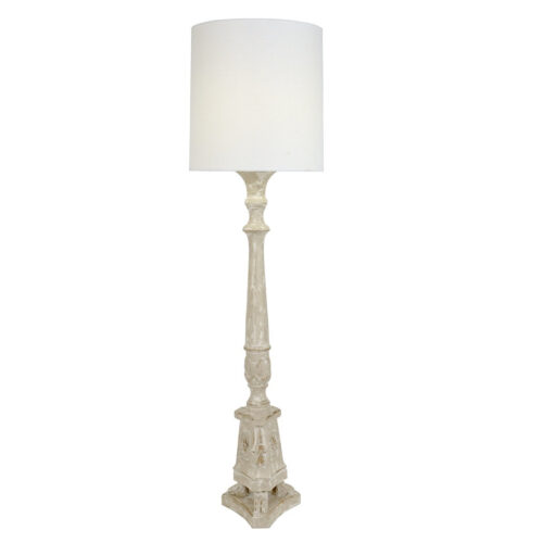 Martina Carved Wood Floor Lamp - Celline Home