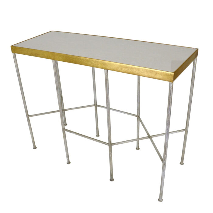 Alai Silver and Gold Console Table - Celline Home