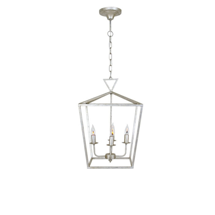 Dana 4 Light Silver Lantern - Celline Home